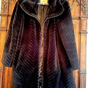 Dennis Basso Gold Faux Fur Coat